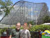Smuz and Flyer in front of the 'Son of Beast' Rollercoaster at King's Island.  Definately the most painful coaster I ( Drone ) have ever ridden. Been there.. done that.. not again..